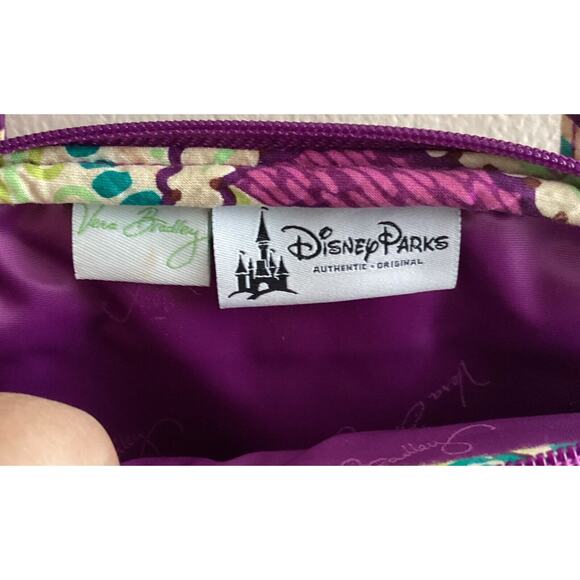 Vera Bradley Disney Plums Up Mickey Minnie Mouse Small Zip Crossbody Purse - Picture 8 of 14